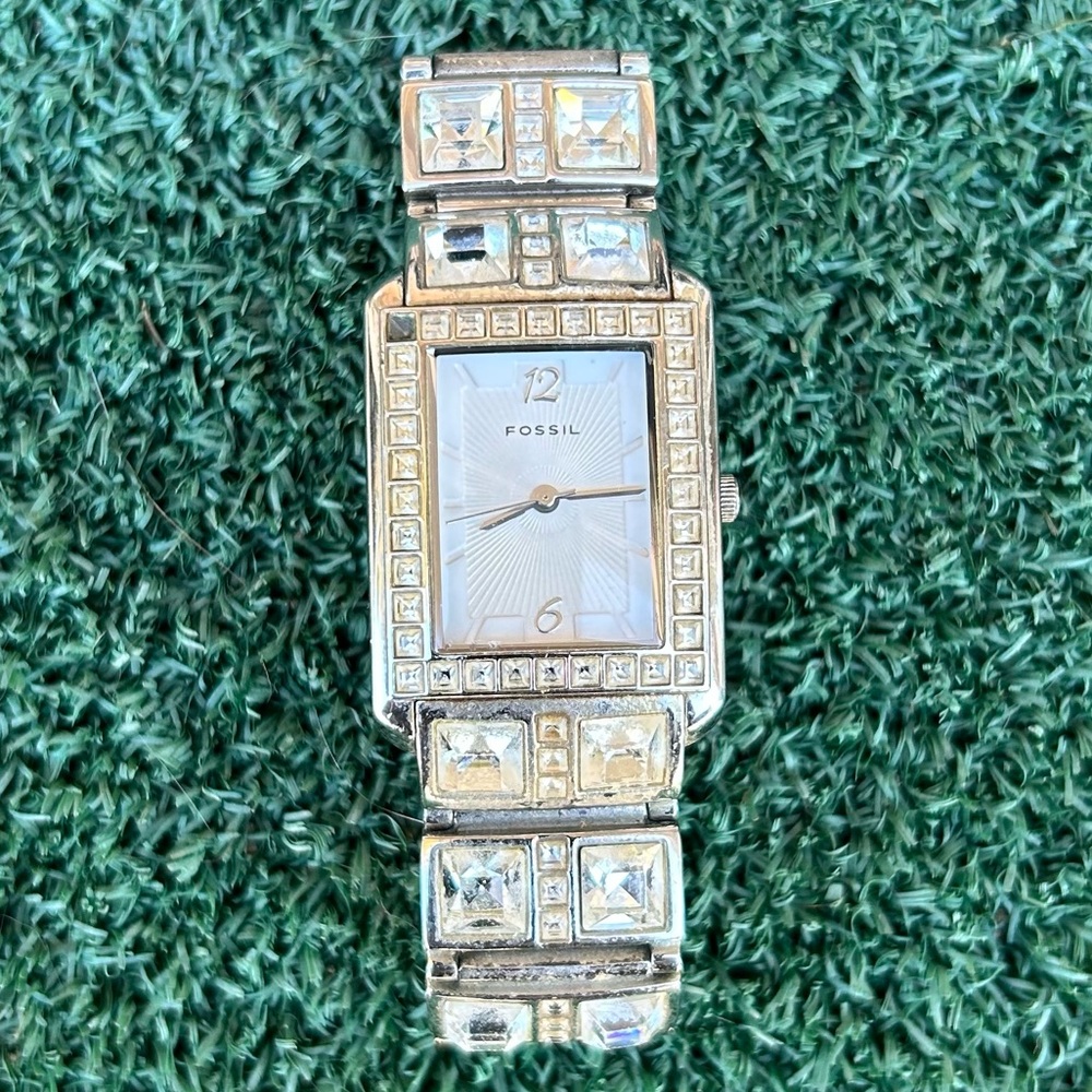 Fossil Marissa Rhinestone Watch Stainless Steel Silver - Picture 9 of 10